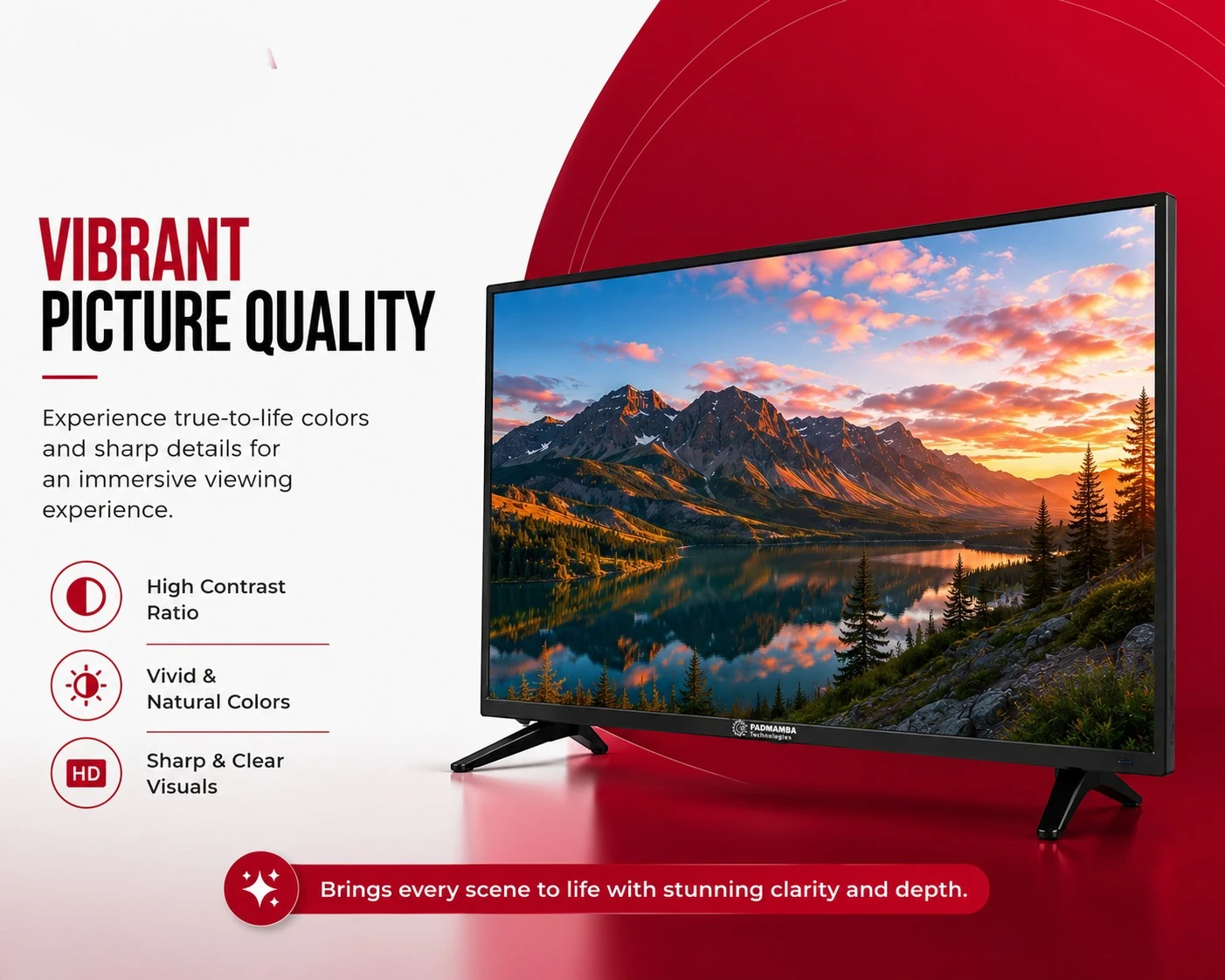 Padmamba Technologies LE24PTNFL 24" HD Ready LED TV 4