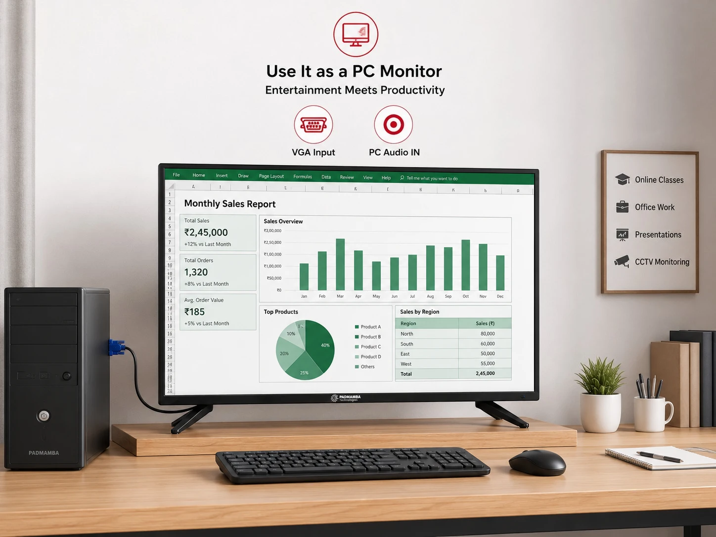 TV & PC Monitor in One
