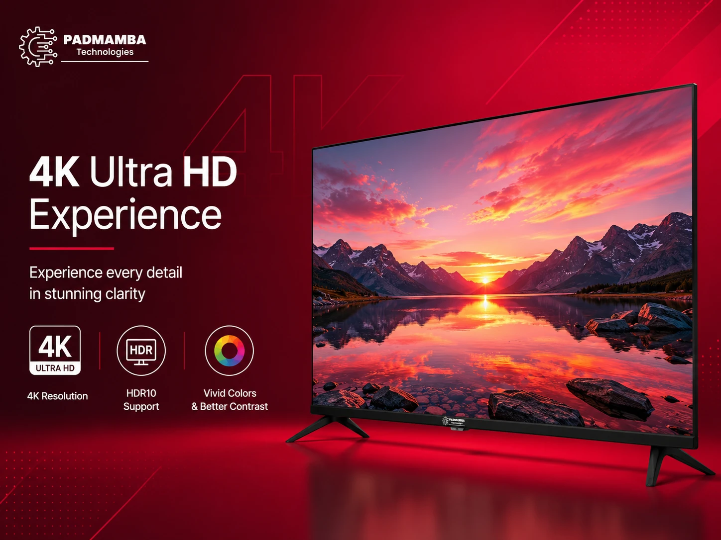 Padmamba Technologies LE32PTS8FL 32" 4K Android Smart LED TV 4